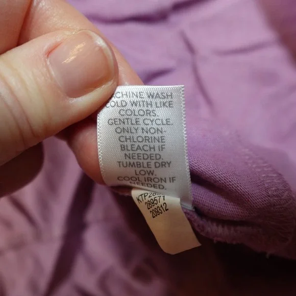 J Jill Top Womens 3X Split Neck Border Print Paisley Lavender Paisley Cotton - Picture 4 of 9